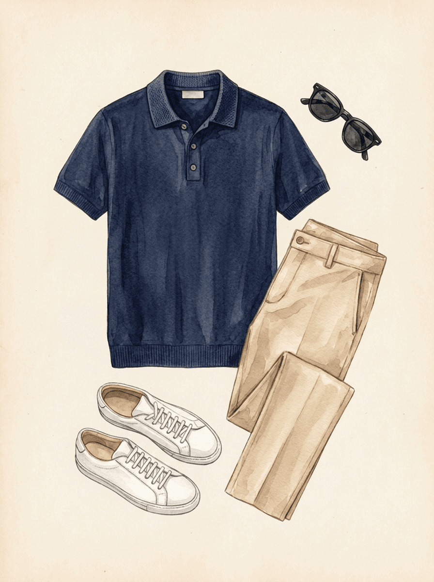 Outfit-inspiratie: navy polo